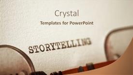  Presentation with storytelling - Slides featuring storytelling-word-written background and a sky blue colored foreground