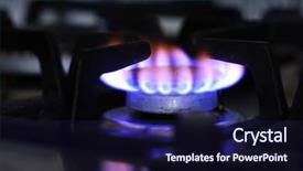  Presentation with natural gas - Colorful PPT theme enhanced with stove burner closeup yellow flame backdrop and a wine colored foreground