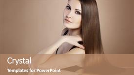  Presentation with young man and a woman - PPT layouts with beautiful woman with long glossy background and a coral colored foreground