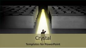  Presentation with maze - Presentation theme enhanced with straight ahead on a light background and a coral colored foreground