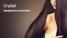  Presentation with cure - Theme having straight black hair on dark background and a tawny brown colored foreground