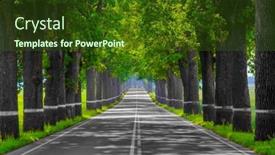  Presentation with nature countryside - Slide set enhanced with straight-countryside-road-going-near background and a tawny brown colored foreground