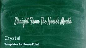  Presentation with horse - Theme featuring straight-from-the-horse-s background and a ocean colored foreground