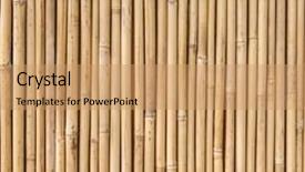  Presentation with bamboo - Presentation theme featuring straight lines square - bamboo fence background background and a  colored foreground