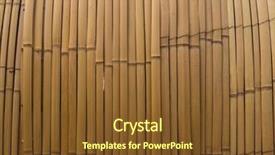  Presentation with textured natural bamboo fence - Theme having straight lines square - bamboo fence background background and a  colored foreground