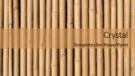  Presentation with textured natural bamboo fence - Slide deck featuring straight lines square - bamboo fence background and a  colored foreground