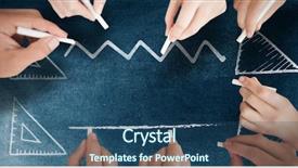  Presentation with black people - Slide deck having straight lines square - business people writing with chalks background and a ocean colored foreground