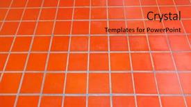  Presentation with ceramic tiles - Cool new PPT theme with straight lines square - ceramic tiled floor backdrop and a red colored foreground