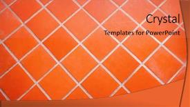  Presentation with ceramic - Beautiful presentation design featuring straight lines square - ceramic tiled floor backdrop and a coral colored foreground