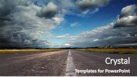  Presentation with redevelopment of church - Slide set having straight lines square - country road leading background and a gray colored foreground