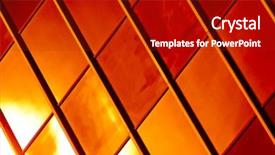  Presentation with abstract red - Amazing presentation theme having straight lines square - golden and red glass pattern backdrop and a crimson colored foreground