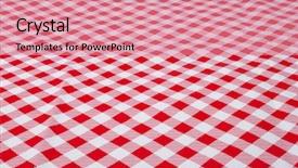  Presentation with tablecloth - Slides consisting of straight lines square - white and red tablecloth background and a coral colored foreground