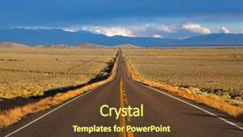  Presentation with colorado - Colorful presentation design enhanced with straight road in the colorado priaries backdrop and a tawny brown colored foreground