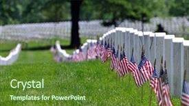  Presentation with virginia - Presentation theme featuring straight row of graves background and a tawny brown colored foreground