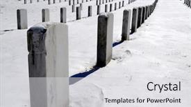  Presentation with virginia - Presentation having straight rows of graves background and a light gray colored foreground