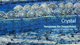 Presentation with old fishing boat - Audience pleasing slides consisting of strained food - fishing boat equipment detail net backdrop and a ocean colored foreground