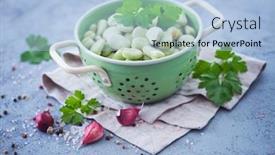  Presentation with broad - Cool new presentation theme with strainer-full-of-fresh-broad backdrop and a light blue colored foreground