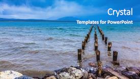  Presentation with strait - PPT layouts consisting of strait of magellan summer february background and a teal colored foreground