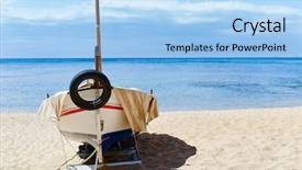  Presentation with old fishing boat - Beautiful slides featuring strands - old fishing boat stranded backdrop and a light blue colored foreground