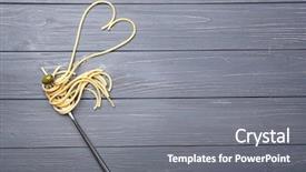  Presentation with olive - Colorful slide deck enhanced with strands - pasta on fork with olive backdrop and a gray colored foreground