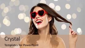  Presentation with curling - PPT layouts with strands - valentines day holidays beauty background and a coral colored foreground