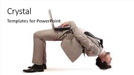  Presentation with torn down buildings - Amazing slide set having strange - man gets upside down while backdrop and a white colored foreground