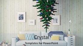 Presentation with baby tree - Presentation consisting of strange - room with a christmas tree background and a light gray colored foreground