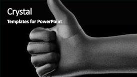  Presentation with black hand - Colorful theme enhanced with strange-black-gloved-hand-doing backdrop and a black colored foreground