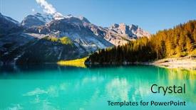  Presentation with switzerland - Beautiful presentation featuring strange landscape - idyllic view of the azure backdrop and a teal colored foreground