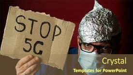  Presentation with fake news - PPT layouts consisting of strange-man-in-a-medical background and a tawny brown colored foreground