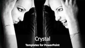  Presentation with black woman - Amazing slides having strange people - goth woman double portrait black backdrop and a  colored foreground