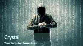  Presentation with anonymous - Beautiful PPT layouts featuring strangers - adult online anonymous internet hacker backdrop and a ocean colored foreground
