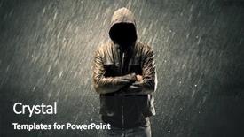  Presentation with faceless - Slide deck consisting of strangers - dangerous unrecognizable faceless criminal standing background and a dark gray colored foreground