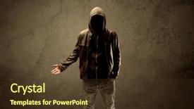  Presentation with faceless - PPT layouts having strangers - suspicious faceless mature male background and a tawny brown colored foreground