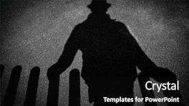  Presentation with pavement - Slide set featuring strangers shadow on pavement background and a black colored foreground