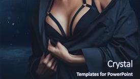  Presentation with sexy girl in stars - Audience pleasing slides consisting of strap - attractive sexy young girl backdrop and a wine colored foreground