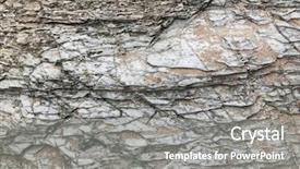  Presentation with sky and rock abstract - Amazing PPT theme having strata - abstract rock formation forming backdrop and a gray colored foreground