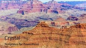  Presentation with grand canyon - Presentation theme with strata - arizona grand canyon national park background and a coral colored foreground