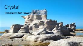  Presentation with beautiful spanish landscape costa blanca - Cool new PPT layouts with strata - beautiful landscape at grande ile backdrop and a cyan colored foreground