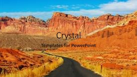  Presentation with capitol - Colorful PPT theme enhanced with strata - capitol reef national park utah backdrop and a gold colored foreground