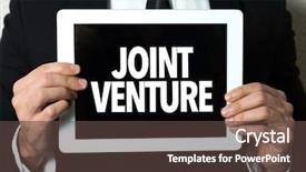  Presentation with joint - PPT theme with strategic business alliances - joint venture background and a tawny brown colored foreground