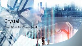  Presentation with competitive business strategy - PPT layouts enhanced with strategic determination - playing his business strategy mixed background and a light blue colored foreground