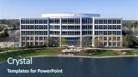  Presentation with part time job during studies - Amazing presentation theme having office park during spring backdrop and a tawny brown colored foreground