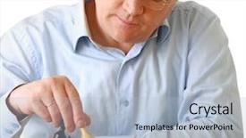  Presentation with strategic plan - Cool new slides with strategic plan free - man playing chess isolated backdrop and a light blue colored foreground