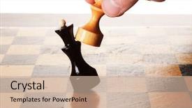  Presentation with chess - Presentation theme consisting of strategic plan free - man playing chess background and a soft green colored foreground