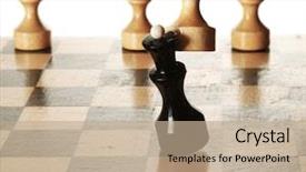  Presentation with strategic - Audience pleasing PPT layouts consisting of strategic plan free - man playing chess backdrop and a coral colored foreground