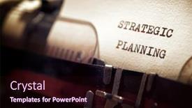  Presentation with strategic planning - Slide deck consisting of strategic-planning-phrase-written background and a wine colored foreground