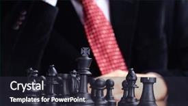  Presentation with chess - Colorful presentation design enhanced with strategic thinking - businessman playing chess game backdrop and a wine colored foreground