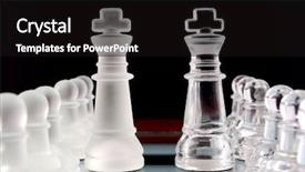  Presentation with kings - PPT theme consisting of strategic thinking - chess pawns and kings background and a black colored foreground