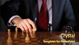  Presentation with strategic - Colorful PPT theme enhanced with strategic thinking - image of a businessman backdrop and a tawny brown colored foreground